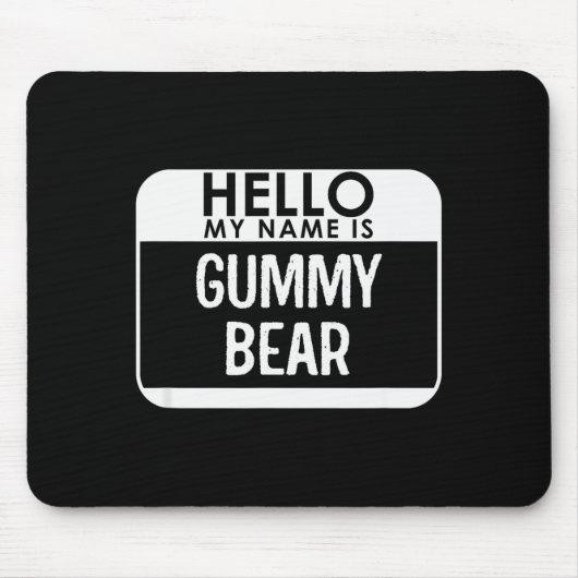 Gummy Bear Costume Funny Easy Last Minute Hallowee Mousepad (Vorne)