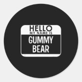 Gummy Bear Costume Funny Easy Last Minute Hallowee Runder Aufkleber (Vorderseite)