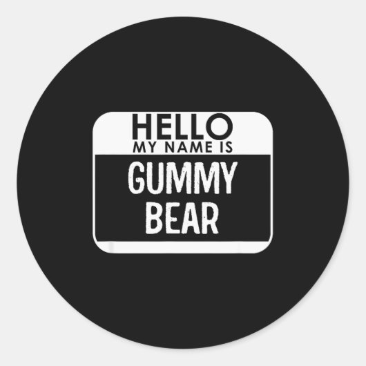 Gummy Bear Costume Funny Easy Last Minute Hallowee Runder Aufkleber (Vorderseite)