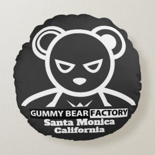 Gummy Bear Factory Gym/Fitness Throw Pillow Rundes Kissen