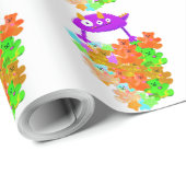 Gummy Bear Harvest Monster Geschenkpapier (Rolleneckpunkt)