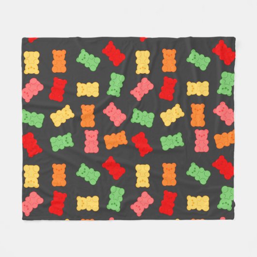 Gummy Bear Pattern Fleecedecke (Vorderseite (Horizontal))