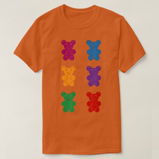 Gummy bear six pack abs, funny gummy bear abs T-Shirt (Design vorne)