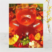 GUMMY BEARS FUNNY BIRTHDAY GREETING CARD KARTE (Gelbe Blume)