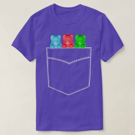Gummy Bears Pocket Shirt Drei Kawaii Bären in mein (Design vorne)
