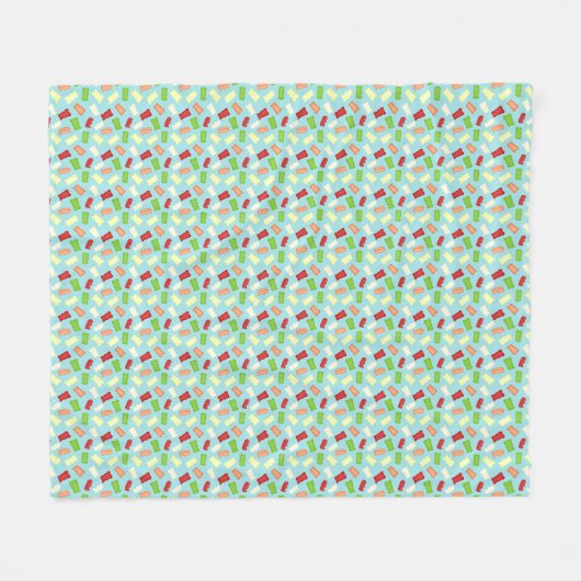Gummy Bears Repeating Seamless Pattern Fleecedecke (Vorderseite (Horizontal))