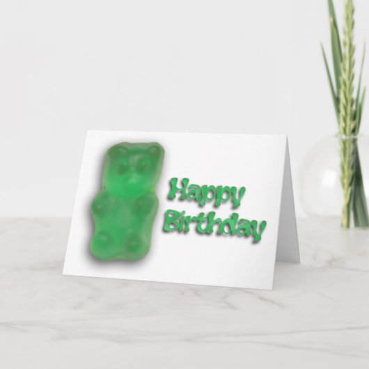 Gummy Birthday Card Karte (Vorderseite)