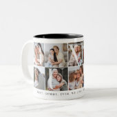 Gummy Collage, 10 Foto Gitter, Geschenk für Oma Zweifarbige Tasse (Vorderseite Links)