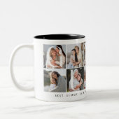 Gummy Collage, 10 Foto Gitter, Geschenk für Oma Zweifarbige Tasse (Links)