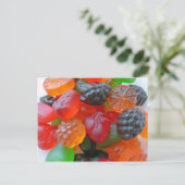 Gummy Fruit Postkarte (Stehend Vorderseite)