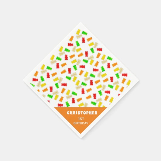 Gummy Paper Napkin Serviette (Ecke)