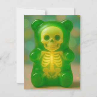 Gummy Skelettbärenmagnet Postkarte