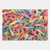 Gummy Worms Wrapping Paper Geschenkpapier Set (Vorderseite 2)