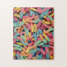 Gummy-Wurmpuzzle