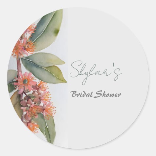 Gumnut Blume Celebration Runder Aufkleber (Vorderseite)