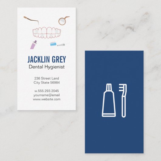 Gums Teeth | Zahnwerkzeuge Visitenkarte (Vorne/Hinten)