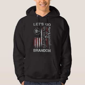Gun American Flag Patriots Let's Go Brandon 2. Am Hoodie