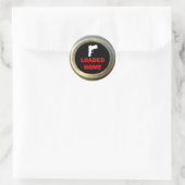 Gun Bearing Zuhause Security Runder Aufkleber (Tasche)