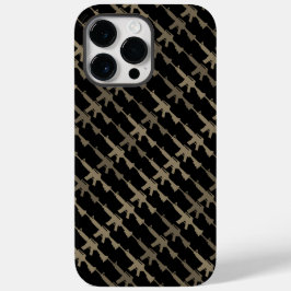 Gun Camouflage GI Rifle Black Sepia Case-Mate iPhone 14 Pro Max Hülle