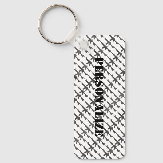 Gun Camouflage GI Rifle Cool B/W Schlüsselanhänger (Vorderseite)