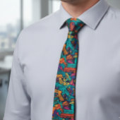 Gun Colorful Shooting Shooter-Muster Krawatte