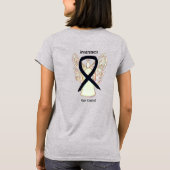 Gun Control Black Awareness Ribbon Angel T-Shirt (Rückseite)