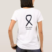 Gun Control Black Awareness Ribbon Custom Shirt (Rückseite)