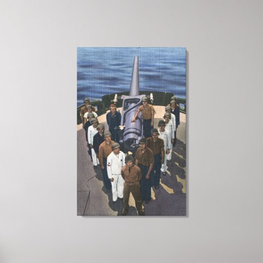 Gun-Crew in Siegesformation - US-Marine Leinwanddruck (Vorderseite)