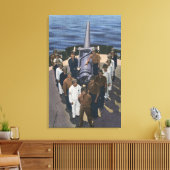 Gun-Crew in Siegesformation - US-Marine Leinwanddruck (Insitu (Wohnzimmer))