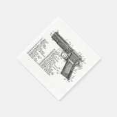 Gun Diagramm V2 Serviette (Ecke)