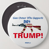GUN EIGENTÜMER, DIE TRUMP 2024 UNTERSTÜTZEN! BUTTO BUTTON (Vorne & Hinten)