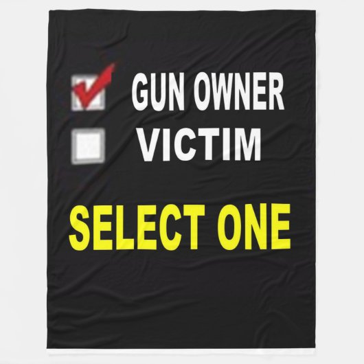 GUN-EIGENTÜMER ODER OPFER FLEECEDECKE (Vorderseite)
