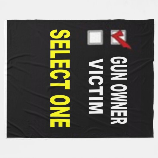 GUN-EIGENTÜMER ODER OPFER FLEECEDECKE (Vorderseite (Horizontal))