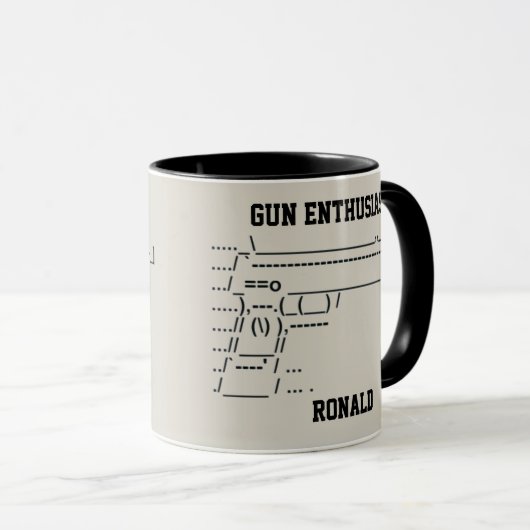 Gun Enthusiast Symobol Tasse (VorderseiteRechts)