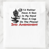 Gun in meiner Hand! Rechteckiger Aufkleber (Tasche)