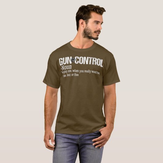 Gun Kontrolle Funny Definition 2. Änderung T-Shirt (Vorne ganz)