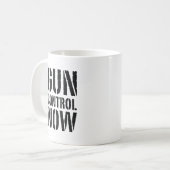 Gun-Kontrolle jetzt Kaffeetasse (Vorderseite Links)