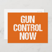 Gun-Kontrolle jetzt Orange Postkarte (Vorne/Hinten)