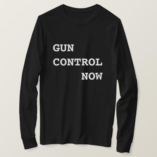 Gun Kontrolle Now, fett weißer Text, Protest März T-Shirt (Design vorne)