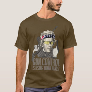 Gun Kontrolle verwendet beide Hände Andrew Jackson T-Shirt
