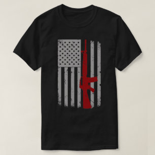 Gun liebt amerikanische Flag Pride Geschenke Männ T-Shirt