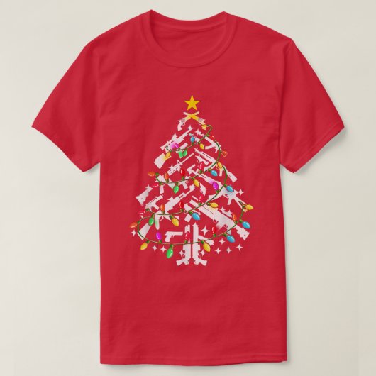 Gun & Light Weihnachtsbaum T-Shirt (Design vorne)