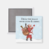 Gun Lover Santa Deck die Säle Shooting Magnet (Vorderseite/Rückseite)