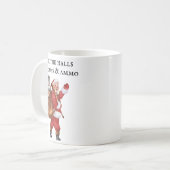 Gun Lover Santa Deck The Halls Shooting Kaffeetasse (Vorderseite Links)