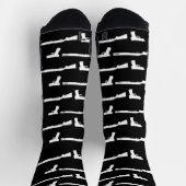 Gun Lover Shooting Shooter-Muster Socken (Oben)