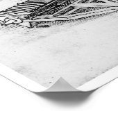 Gun mit Array von Barrels, Leonardo da Vinci Poster (Ecke)