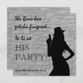 Gun Moll Silhouette Einladung (Vorne/Hinten)