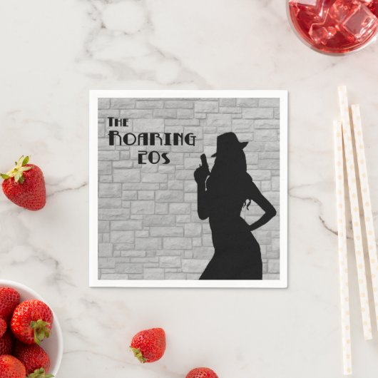 Gun Moll Silhouette Serviette (Beispiel)