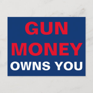 Gun Money besitzt dich Postkarte