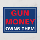 Gun Money besitzt ihnen Gun-Kontrolle Postkarte (Vorderseite)